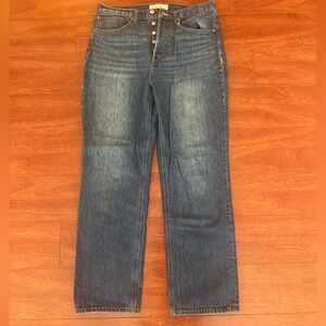 Aritzia Joni High-Rise Loose Blue Jeans (29)
